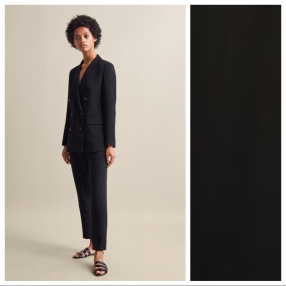 NWT. Massimo Dutti Black Crepe Trousers. Size 2. - Picture 3 of 6